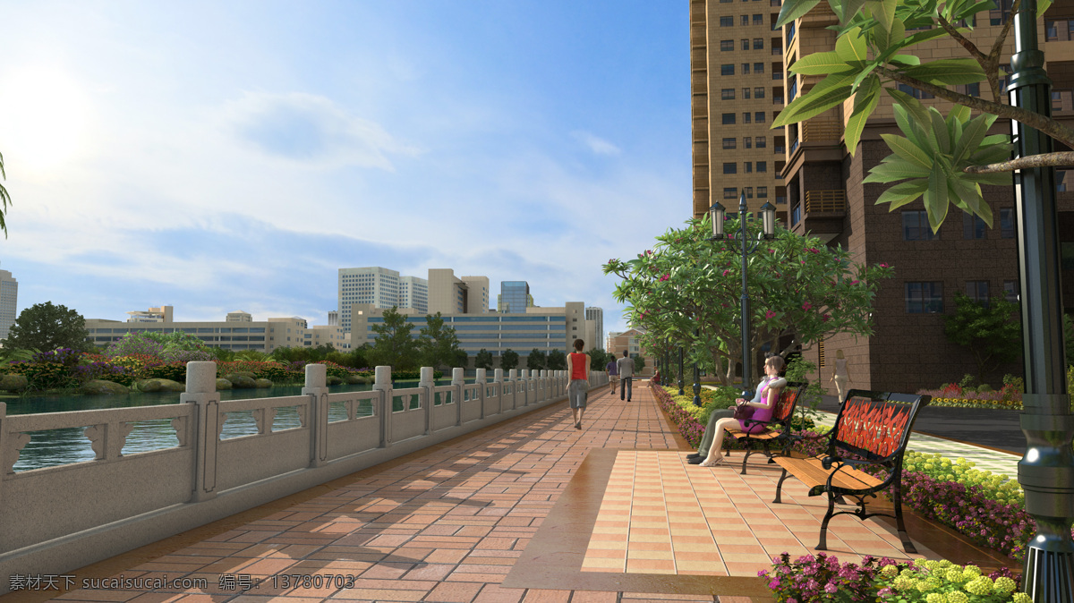 景观 效果图 房地产建筑 环境设计 景观效果图 水景 园林景观 园林设计 高端小区 家居装饰素材 园林景观设计