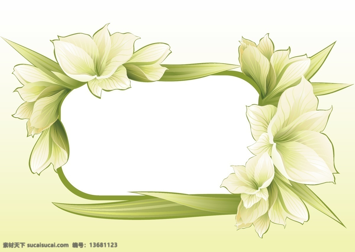 绿色 花朵 花边 矢量图 花 花瓣 花纹 精美 绿叶 水彩 水滴 鲜花 素材图片 花纹花边