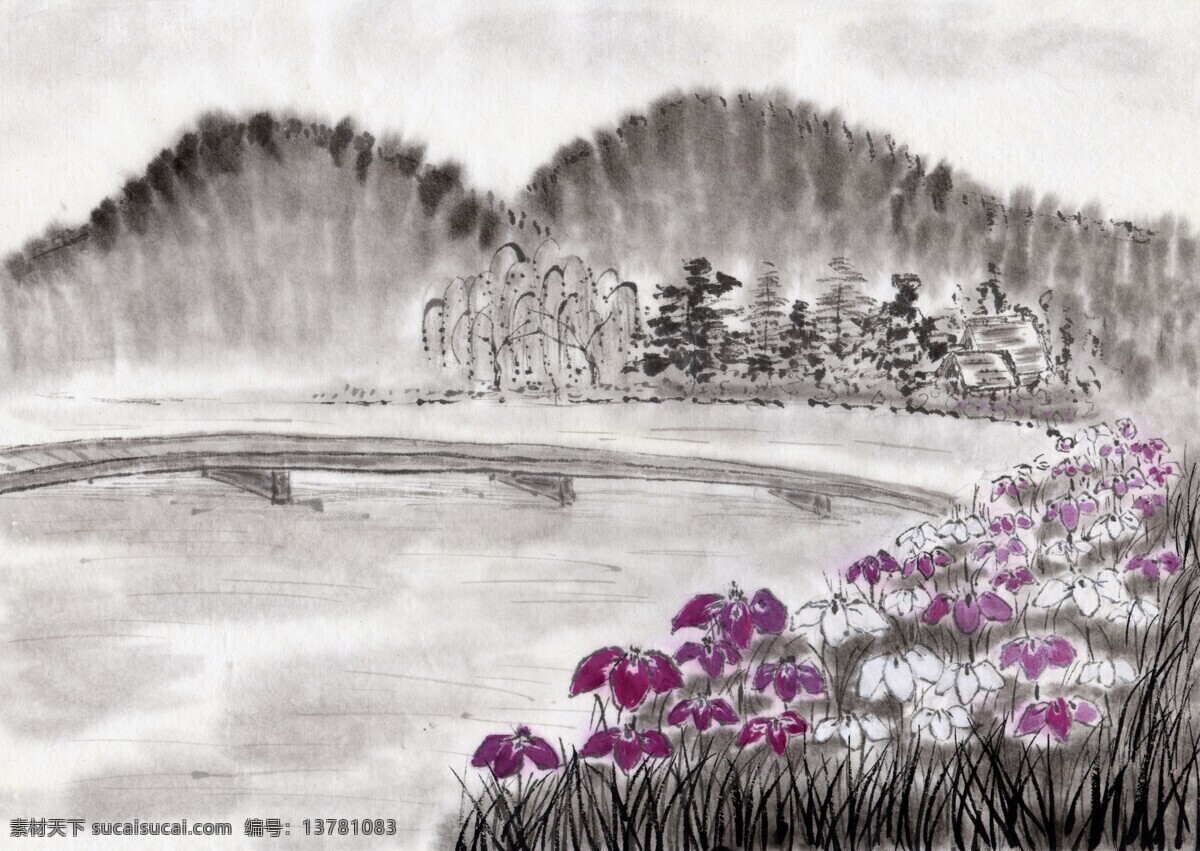全球 首席 大百科 丹青 古色古香 国画 山水画 水墨 文化艺术