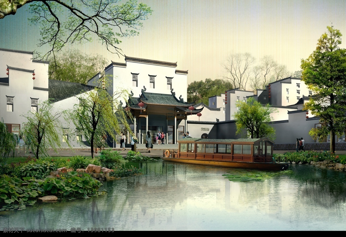 中式 园林建筑 psd素材 分层素材 建筑 园林 园林设计 家居装饰素材 园林景观设计