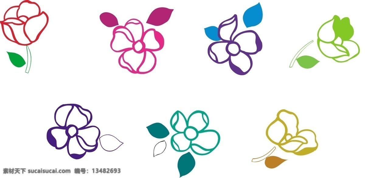 韩国 精美 花草 图案 矢量图 065 卡通素材 矢量潮流 矢量卡通 中国元素 其他矢量图