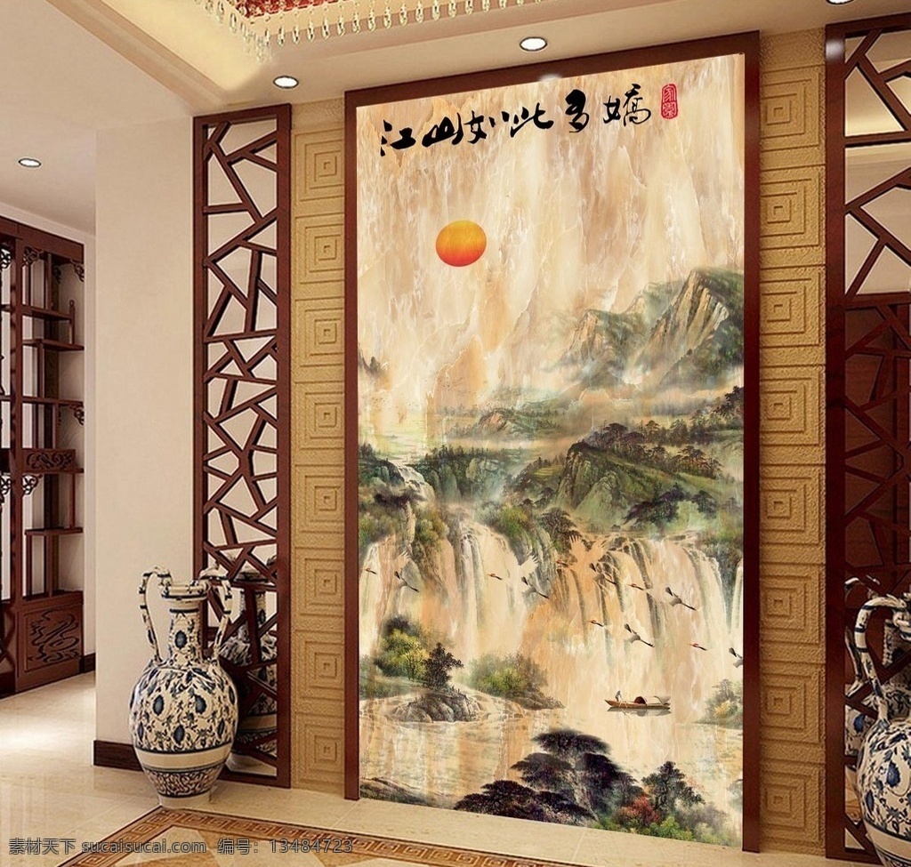 江山 如此 娇 大理石 中式 玄关 中式玄关 古典玄关 3d玄关 立体玄关 玉雕玄关 时尚玄关 过道玄关 背景墙 中式屏风 隔断墙 装饰画 玄关画 移门图 墙画 壁画 文化艺术 绘画书法