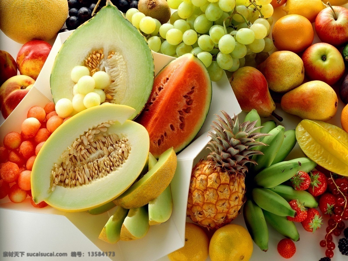 各类水果 水果 新鲜水果 植物果实 fruit 苹果 梨 桃子 芒果 哈密瓜 新鲜 系列 生物世界