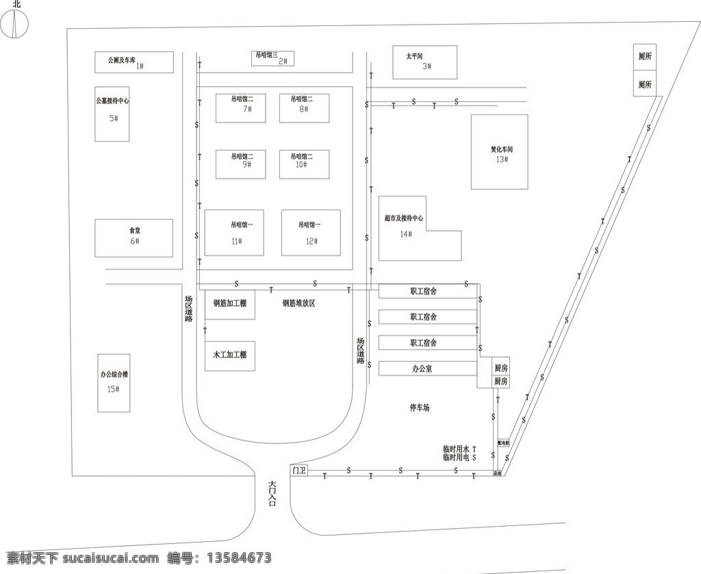 施工平面图 建筑 平面 布置 图 施工 矢量素材 其他矢量 矢量