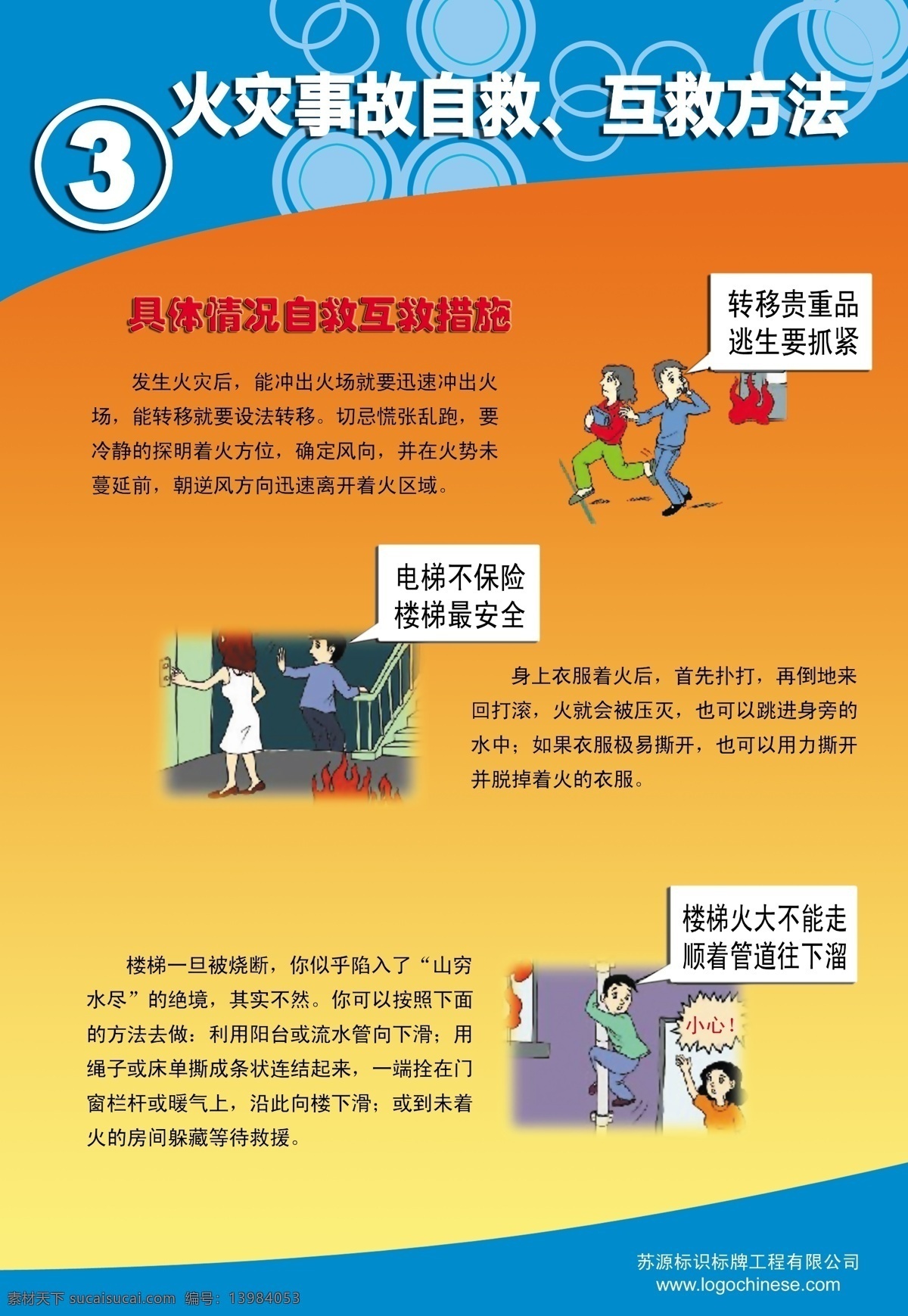 火灾 自救 互救 huozai zijiu 展板模板