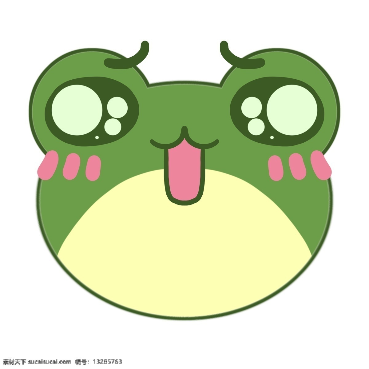 可爱的青蛙 手绘 卡通的 动物