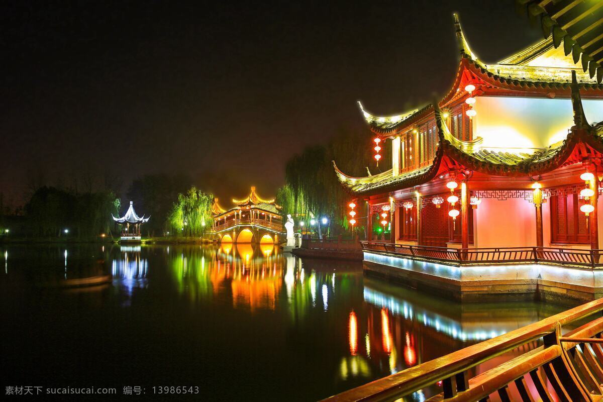 浙江 嘉兴 西塘 古镇 西门 夜景
