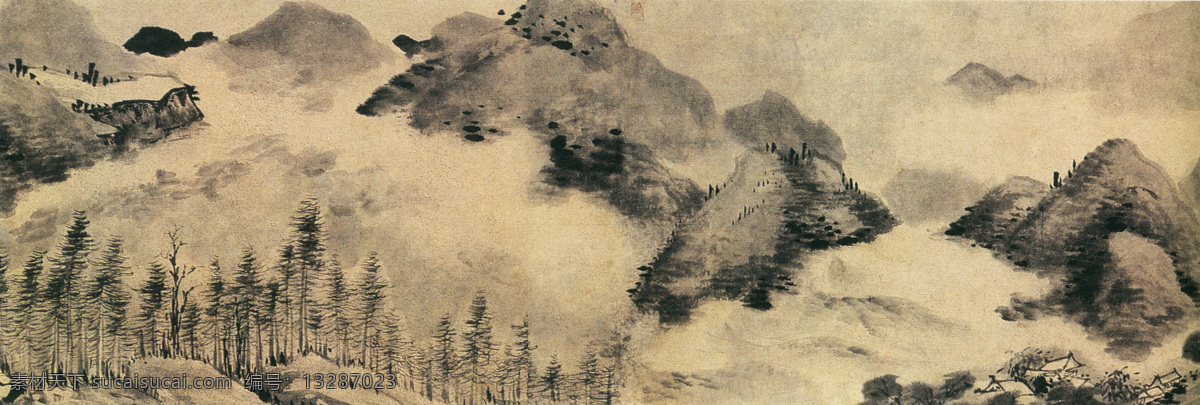 仿 米 山水 图 装饰画 抽象油画 花卉装饰画 抽象画 绘画艺术 油画艺术 无框画 书画文字 中堂画 山水画 信米山水图