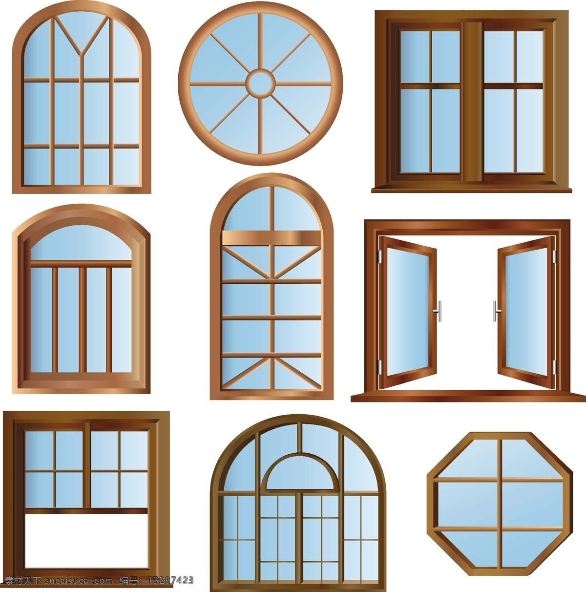 欧式窗户 手绘 窗户 欧式 时尚 装饰 矢量 手绘窗户矢量 其他设计