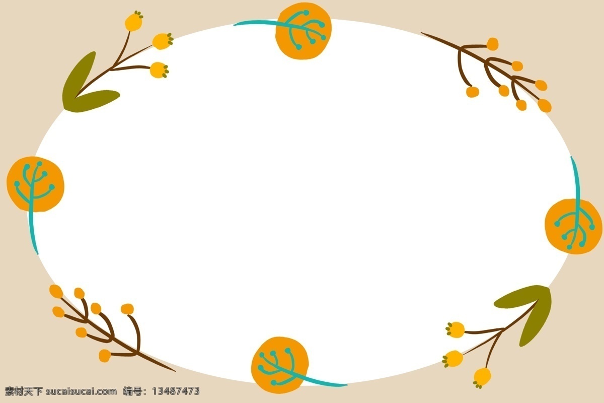 树叶 边框 装饰 插画 黄色 漂亮 手绘树叶边框 方形树叶边框 树叶边框装饰 树叶边框插画