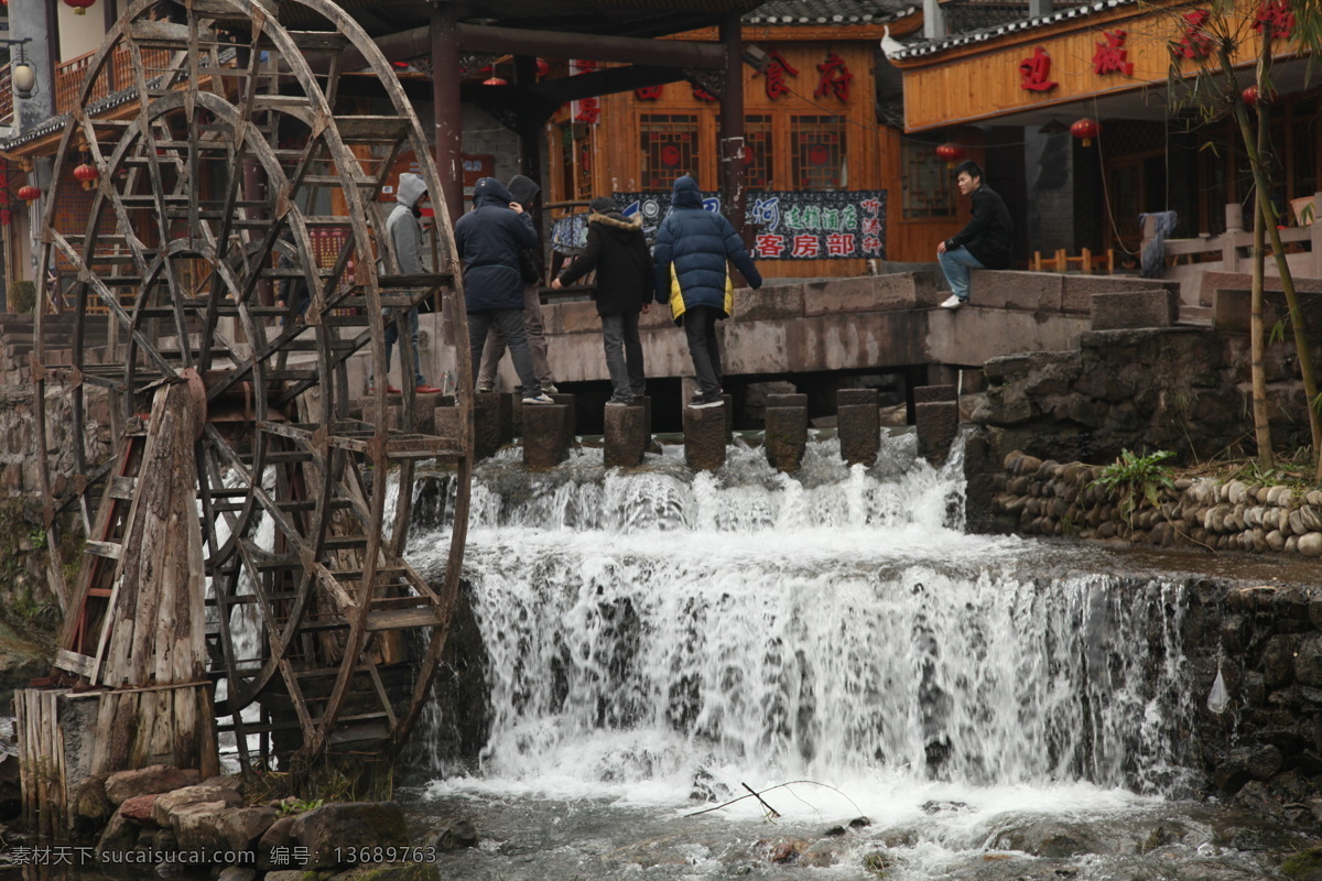 水车 沱江 吊脚楼 凤凰 山城 古城 跳岩 我的凤凰情结 建筑景观 自然景观