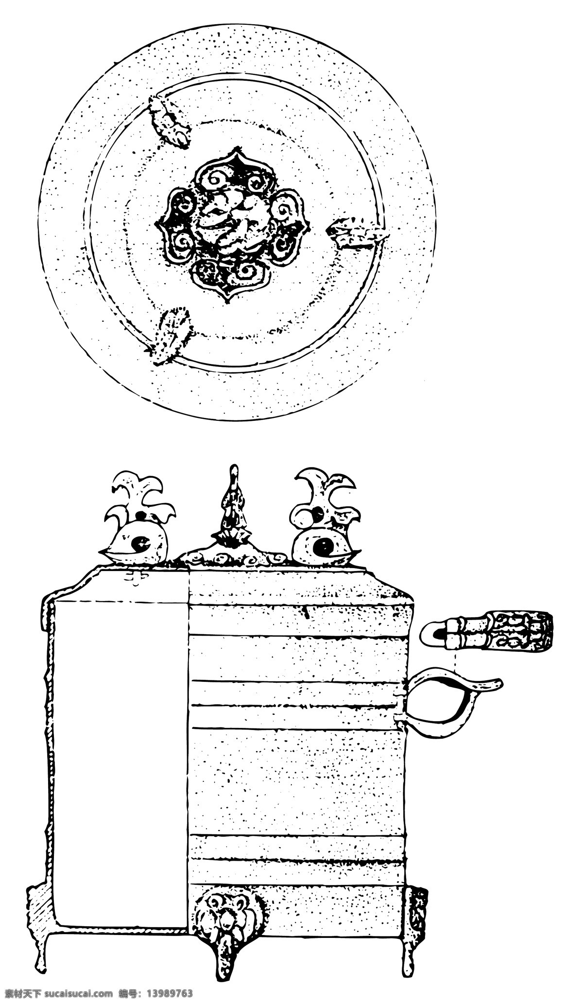 秦汉时代 版画 装饰画 矢量 格式 eps格式 设计素材 版画专辑 矢量图库 白色