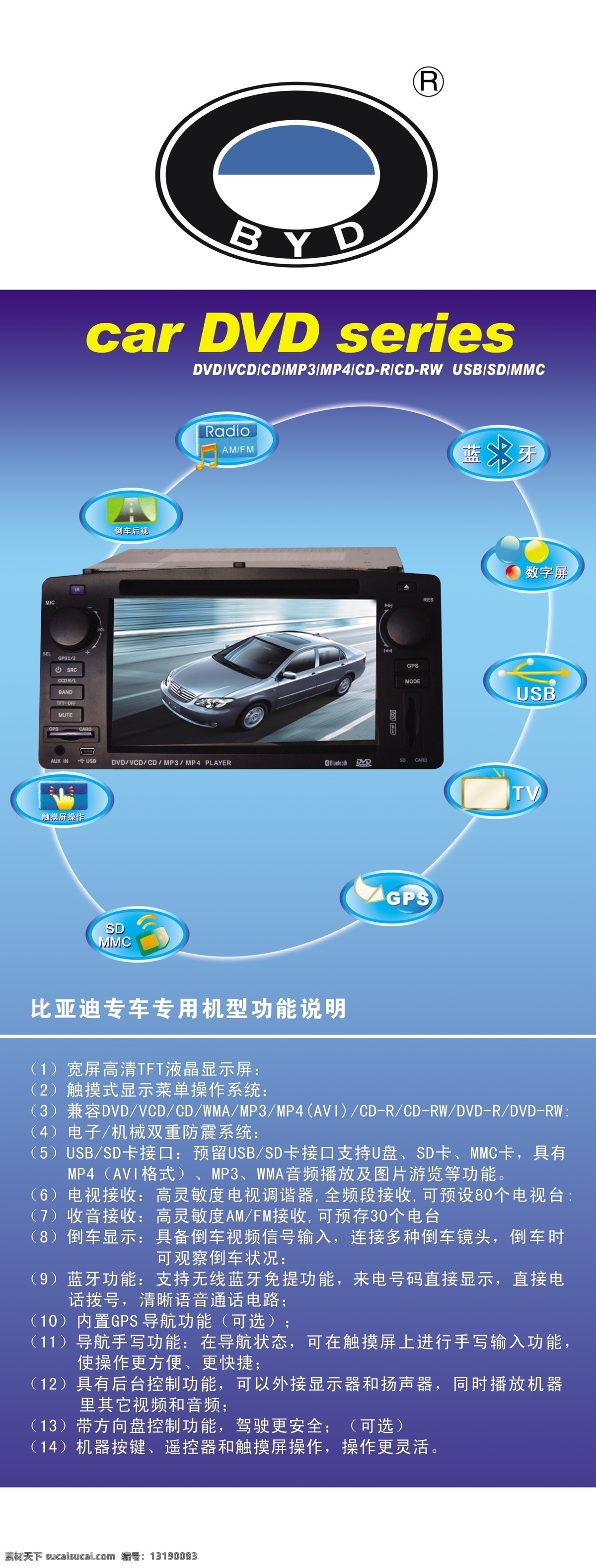 byd car dvd 分层 x展架 x 展架 模板下载 比亚迪 series 功能说明 蓝色背景 源文件 展板 x展板设计