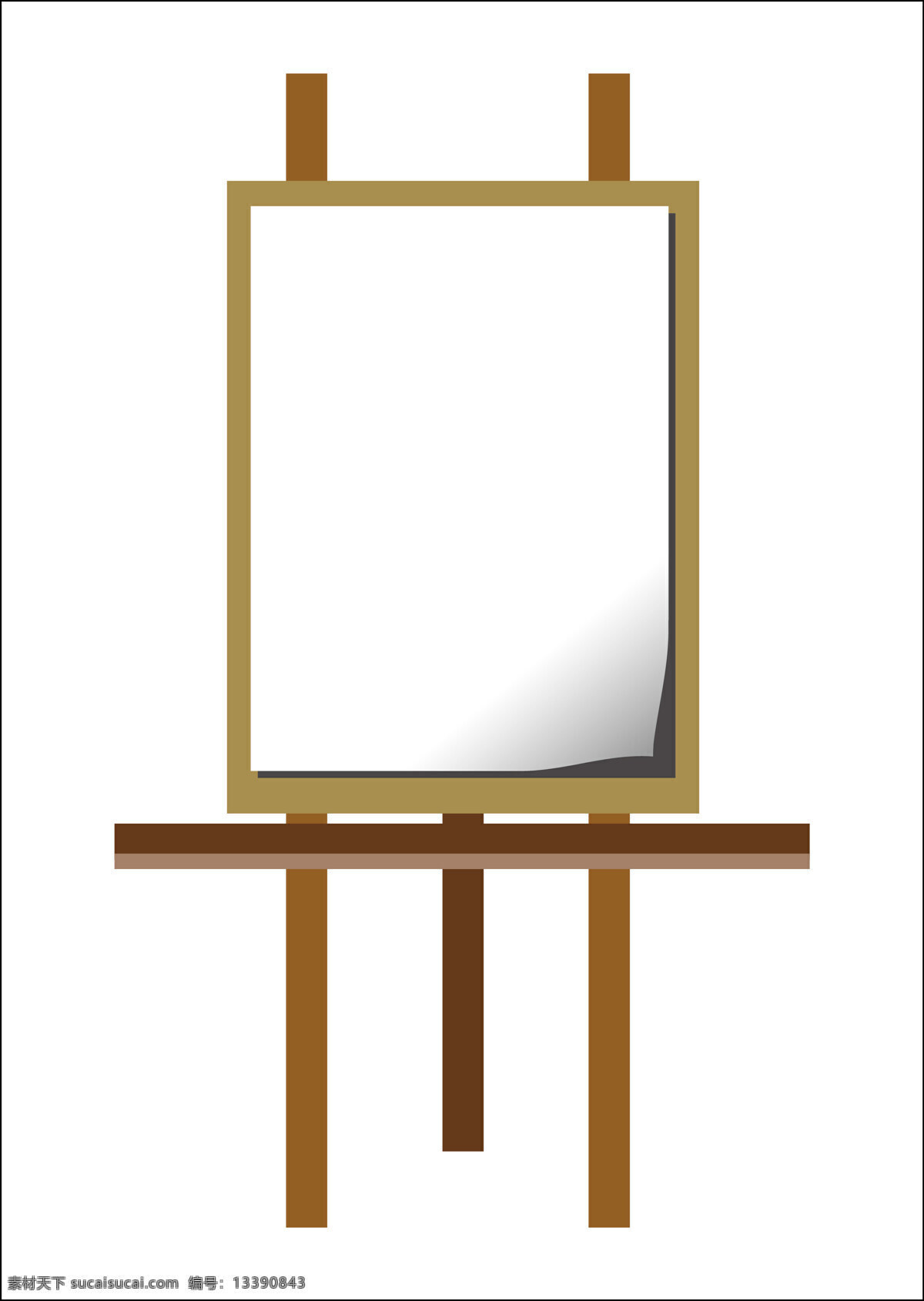 画画 画架 画板 空白画板 装饰画的素材