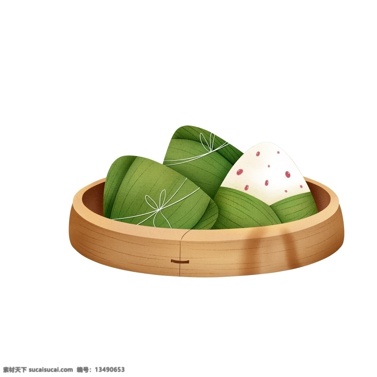 卡通 手绘 蒸笼 里 粽子 美食 食物 笼子 蒸屉 端午节 五月初五