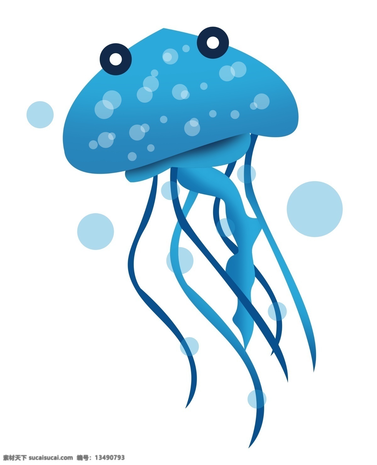 漂亮蓝色水母 海洋生物 动物 水母