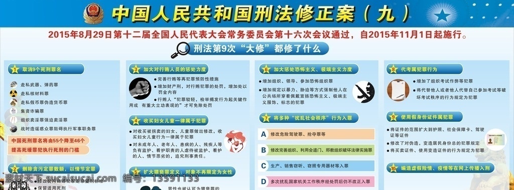 刑法展板 看板 展板 宣传栏 板报 背景 海报 刑法 检察院 警徽 人民大会堂 狮子 华表 天安门 放大镜 枪 拳头 母子 卡通 老虎 法律 法庭 美女 腿 坦克 走私 钱币 子弹 证件 纸张 笔