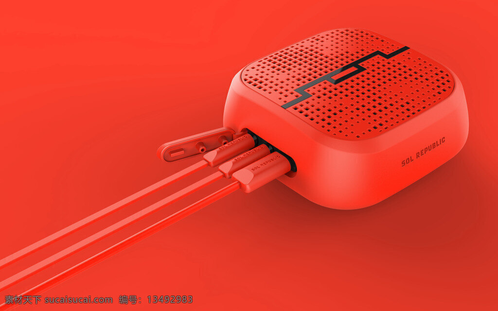 典型 美式 蓝牙 便携 音箱 便携音箱 设计图 数码 智能 自动化