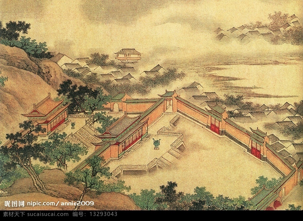 楼阁庭院 书画 魅力 古蕴 写意 山水 文化艺术 美术绘画 文化 笔墨 摄影图库
