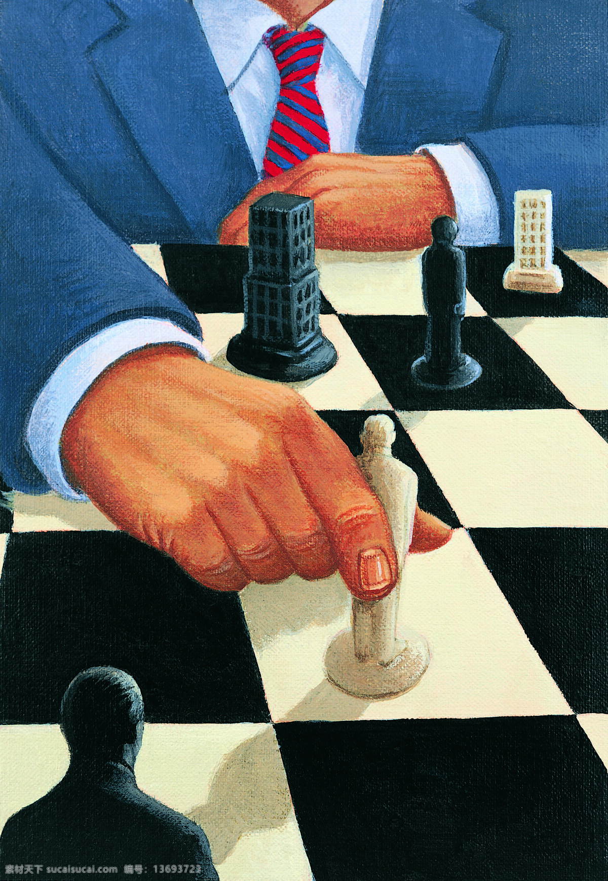 步步为营 插画 国际象棋 绘画书法 文化艺术 招贴海报 设计素材 模板下载 企业文化海报