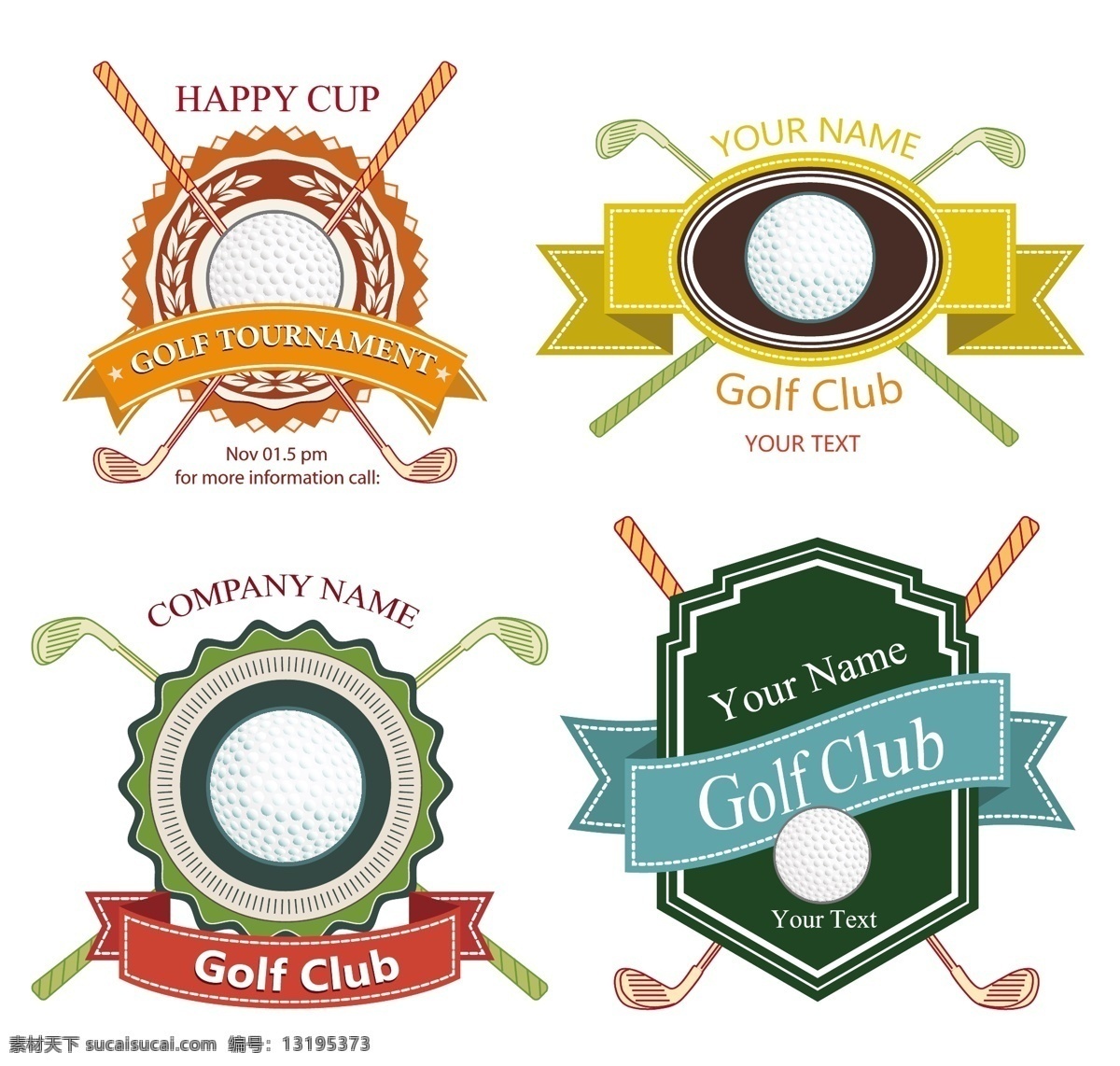 高尔夫 俱乐部 标志 各种 颜色 形状 隔离 免费 矢量 球 图标 高尔夫图标 运动图标 体育图标 高尔夫球 高尔夫球杆 矢量背景