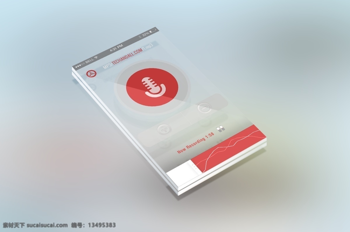 毛玻璃 app 界面 app界面 话筒 透明 web 界面设计 其他模板