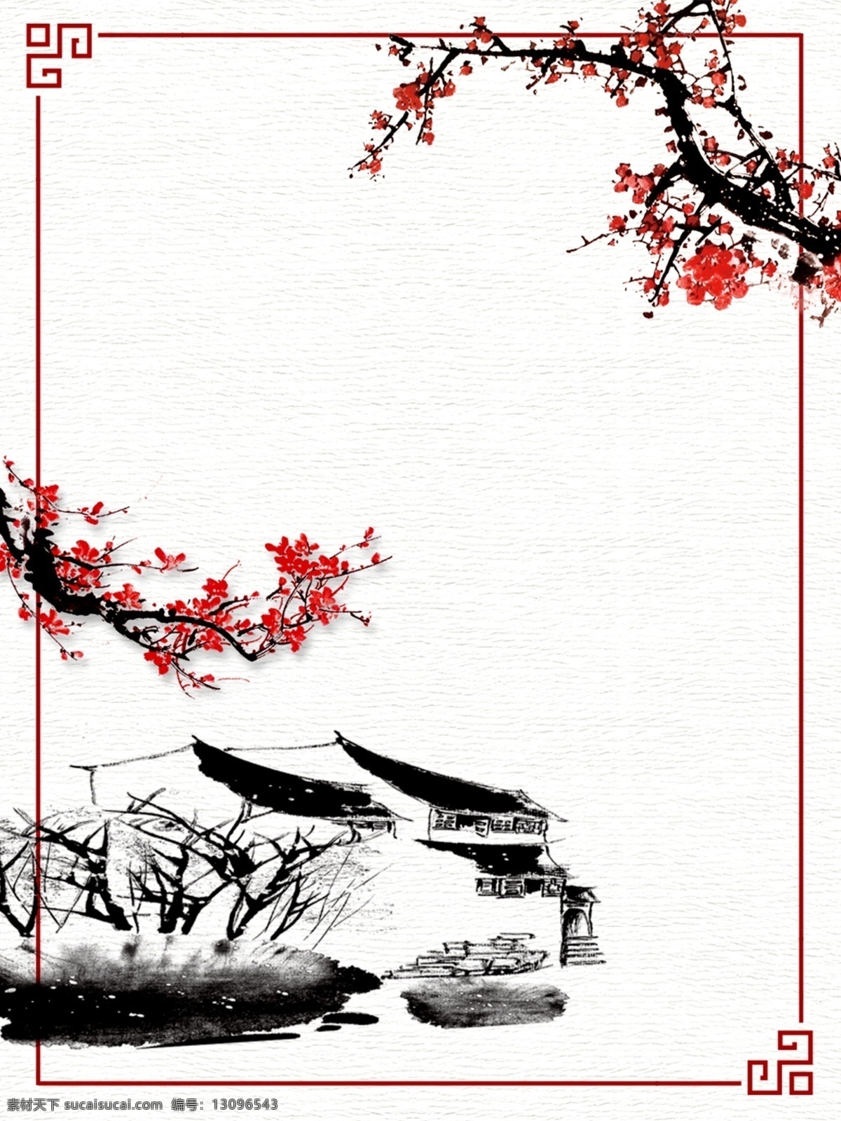 水墨 梅花 中 国风 古典 背景 中国风 建筑 山水 荷花 传统 风光 徽派 松树 兰花 水墨背景 画板