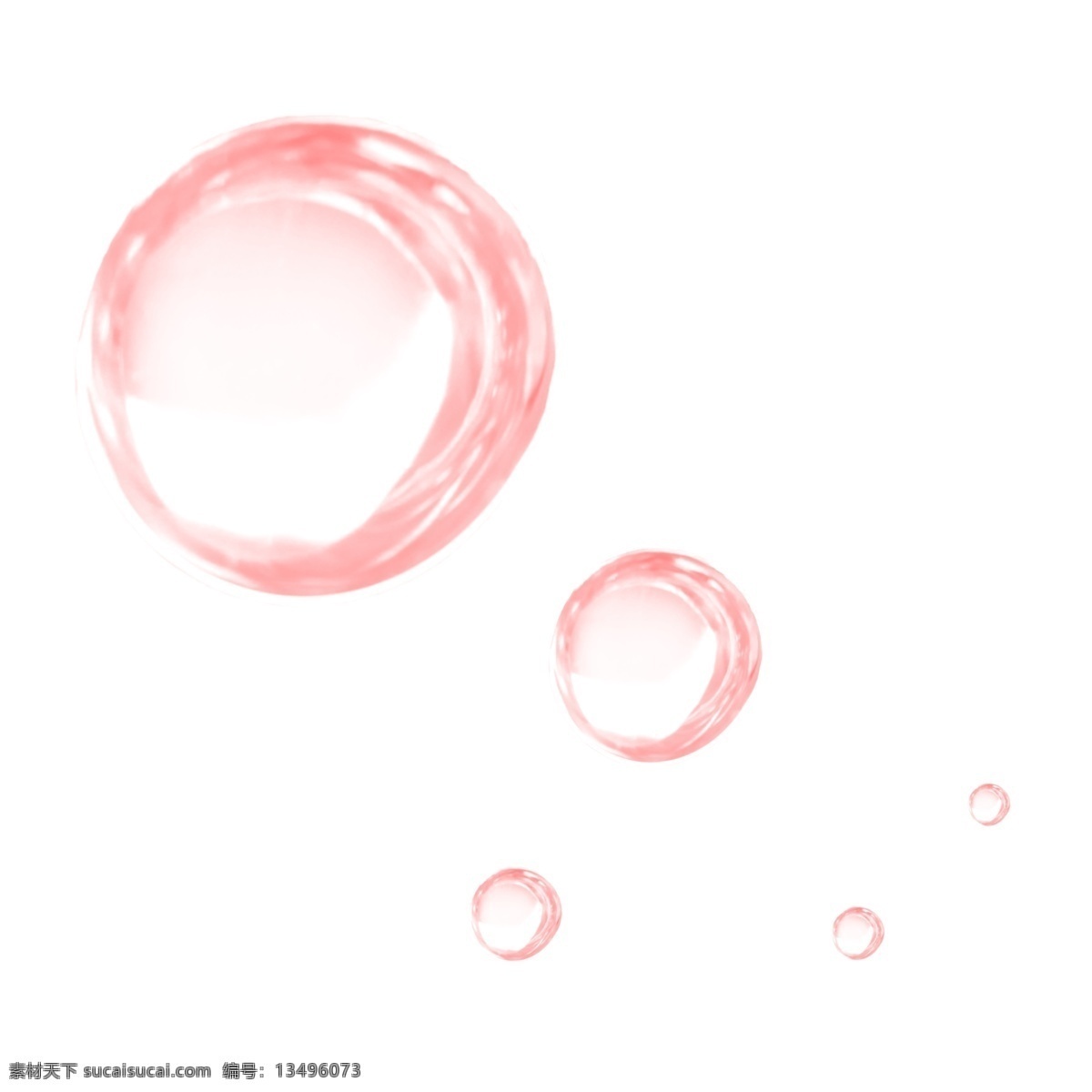 红色 透明 泡泡 漂浮 透明泡泡 banner 手账 海报 手绘 零落 飘落 气泡 水泡 插画
