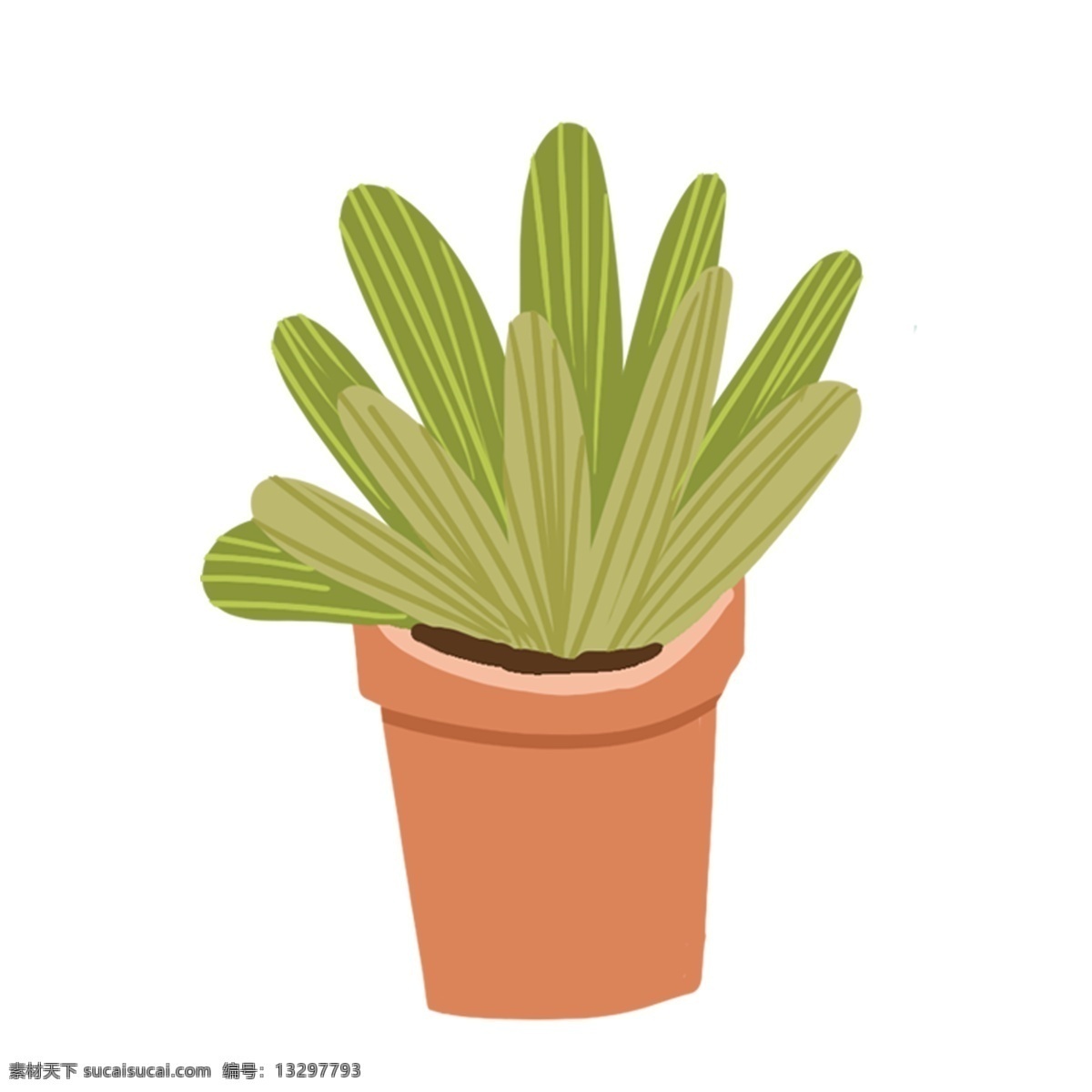简约 盆栽 植物 装饰 绿色 卡通 彩色 小清新 创意 手绘 绘画元素 现代 图案