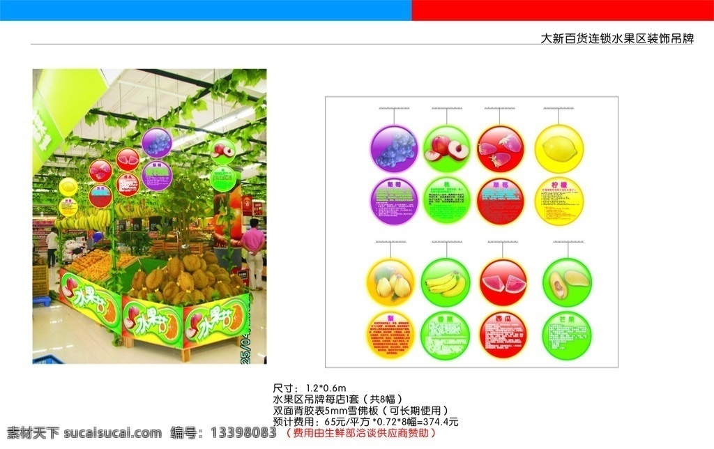 堆头装饰 水果装饰 水果 水果堆头 围布 效果图 黑提 桃子 草莓 柠檬 梨 香蕉 西瓜 芒果 水果功能介绍 榴莲 超市区 矢量