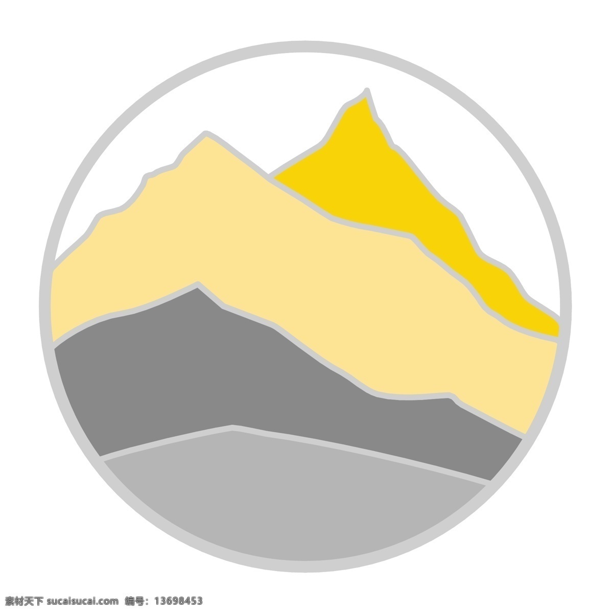 自由山矿标志 标识 山 矿 白色