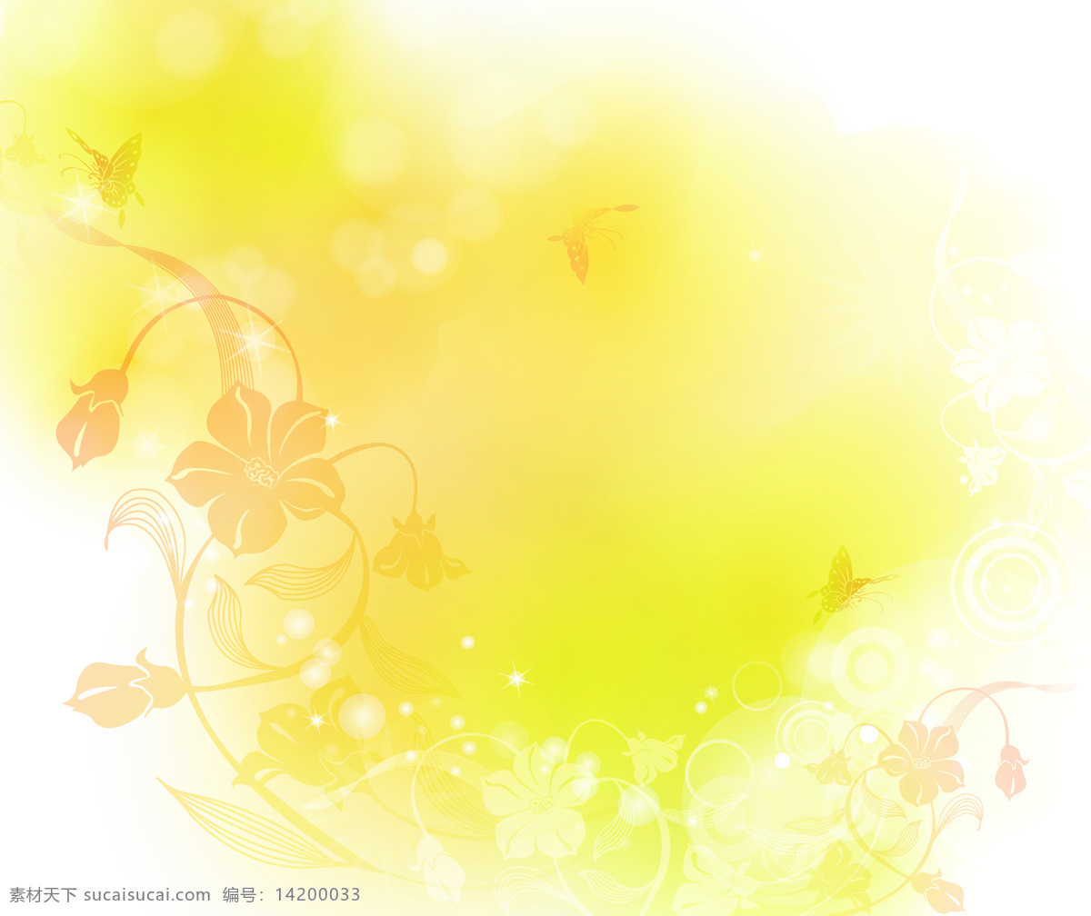 缕 花香 黄绿色背景 时尚底纹 索亚移门大全 一缕花香 装饰素材