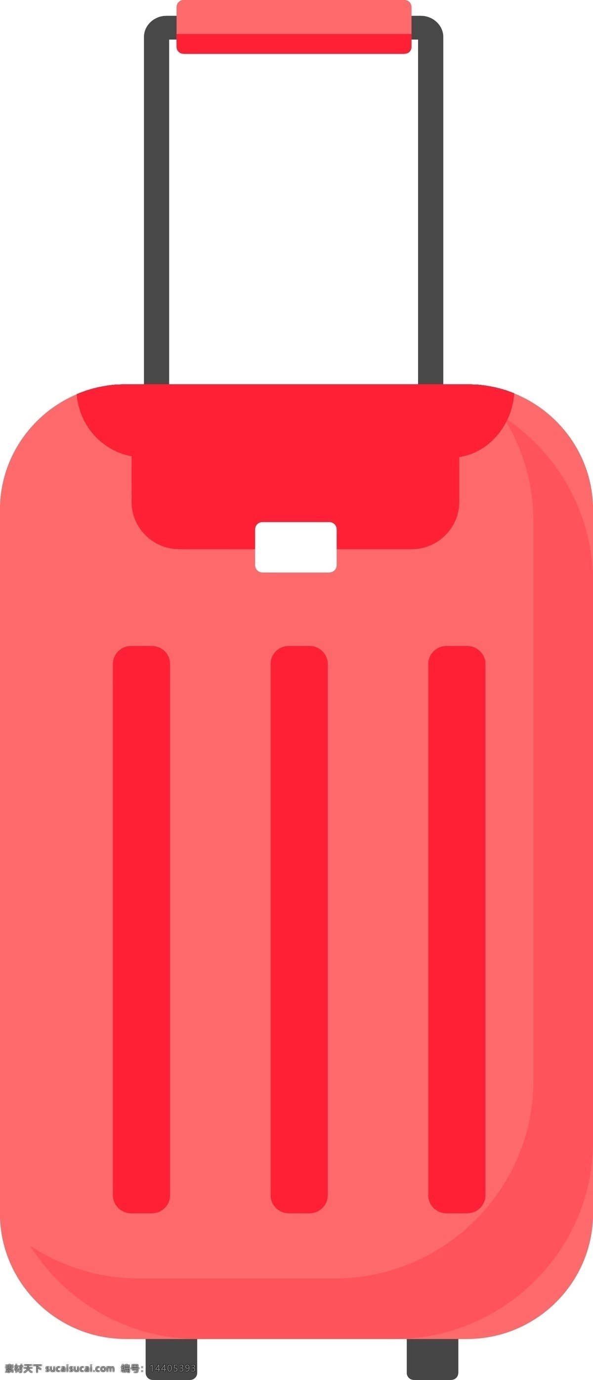 手绘 红色 拉杆 旅行箱 红色箱子 手提箱 旅游用品 卡通拉杆箱 红色旅行箱 手提行李箱 旅游箱插画
