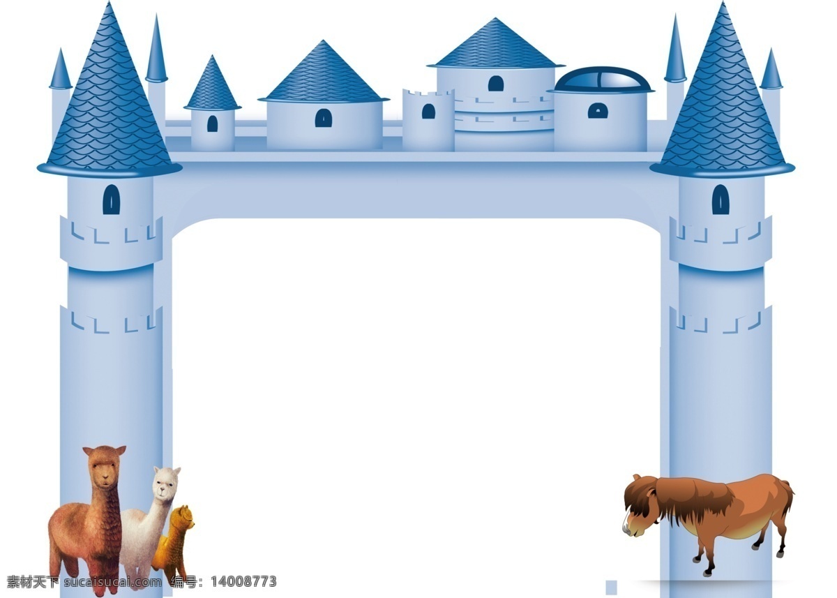 拱门 造型门 木作门 城堡 城堡门 动漫动画