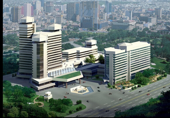 首都 宾馆 半 鸟瞰 日景 效果图 3d模型 建筑模型 3d模型素材