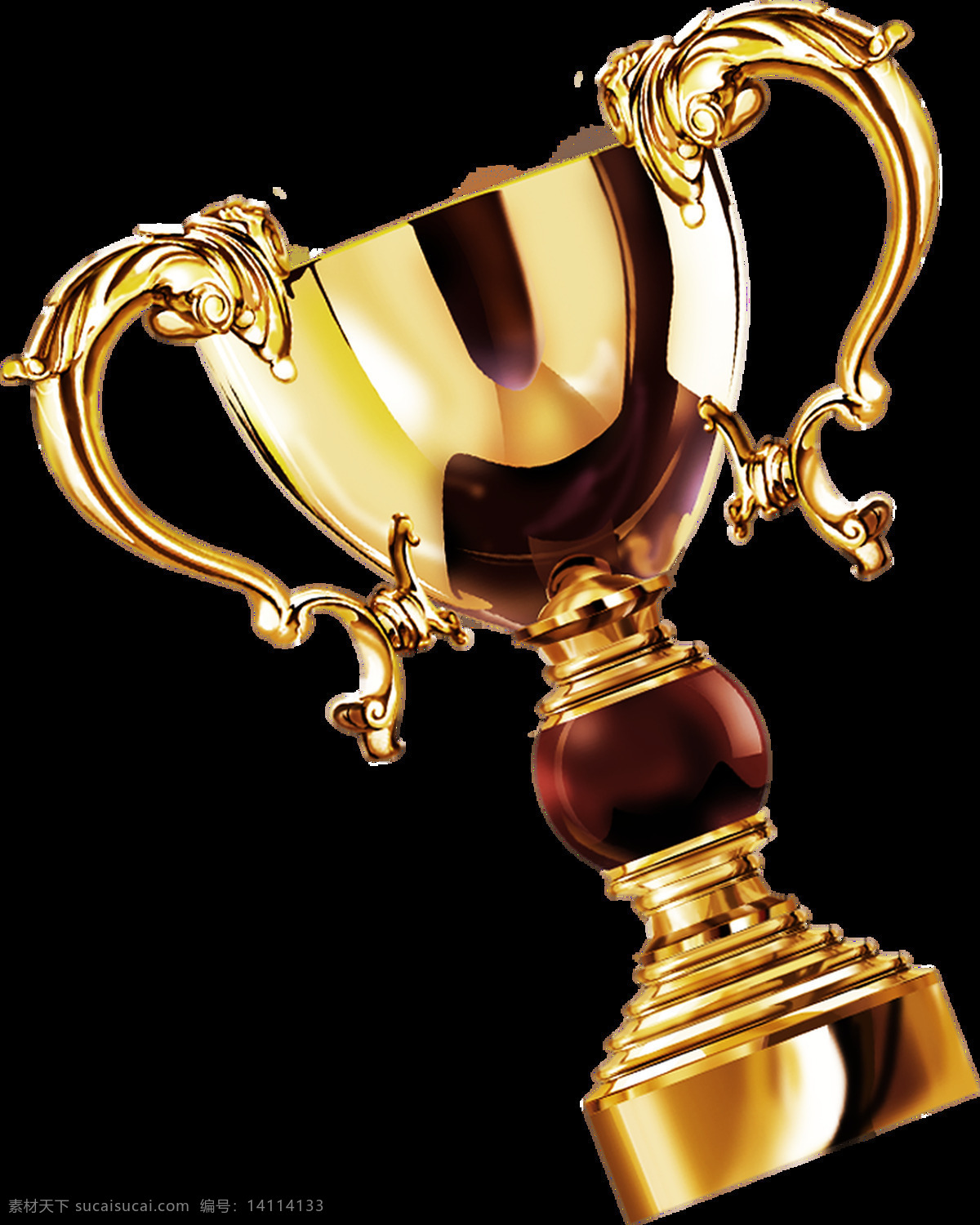 一座 金色 奖杯 透明 颁奖 奖励 免扣素材 器皿 荣耀 透明素材 装饰图片