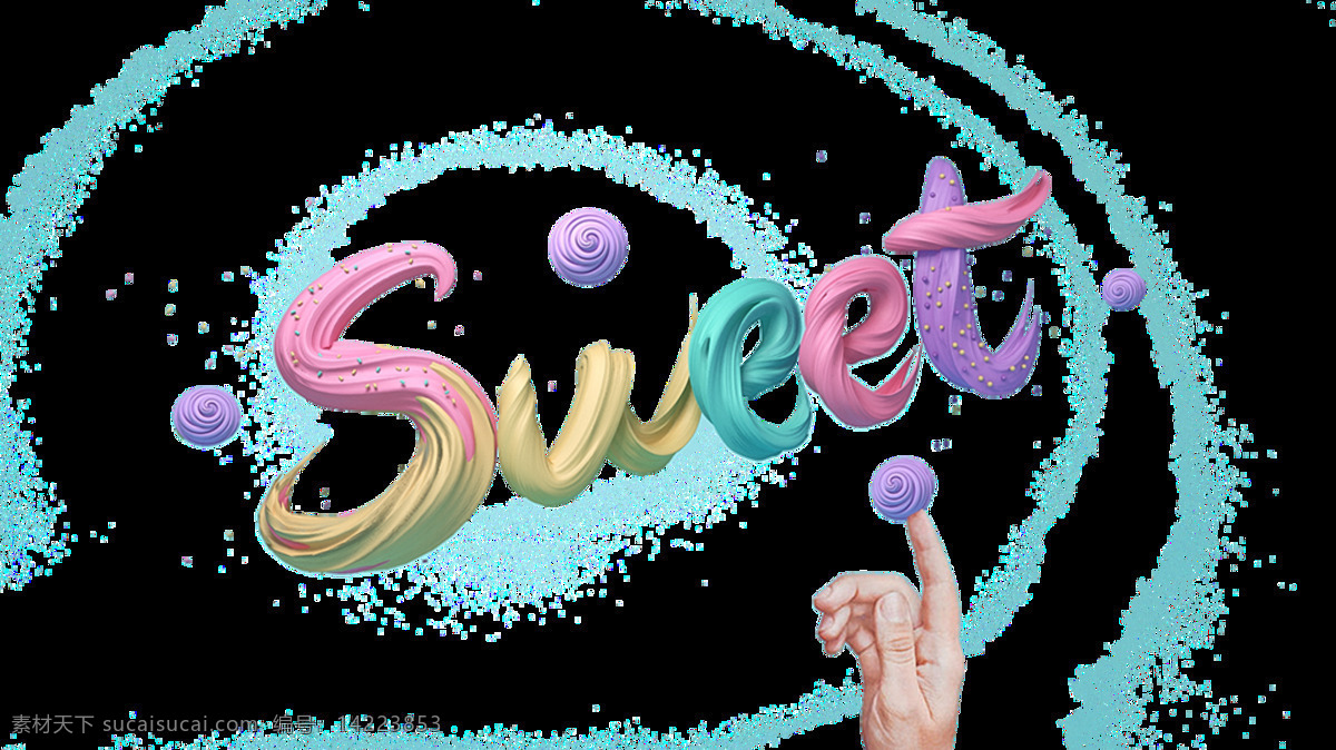 彩色 sweet 图案 彩色童话元素 彩色元素 创意素材 精美图案 手