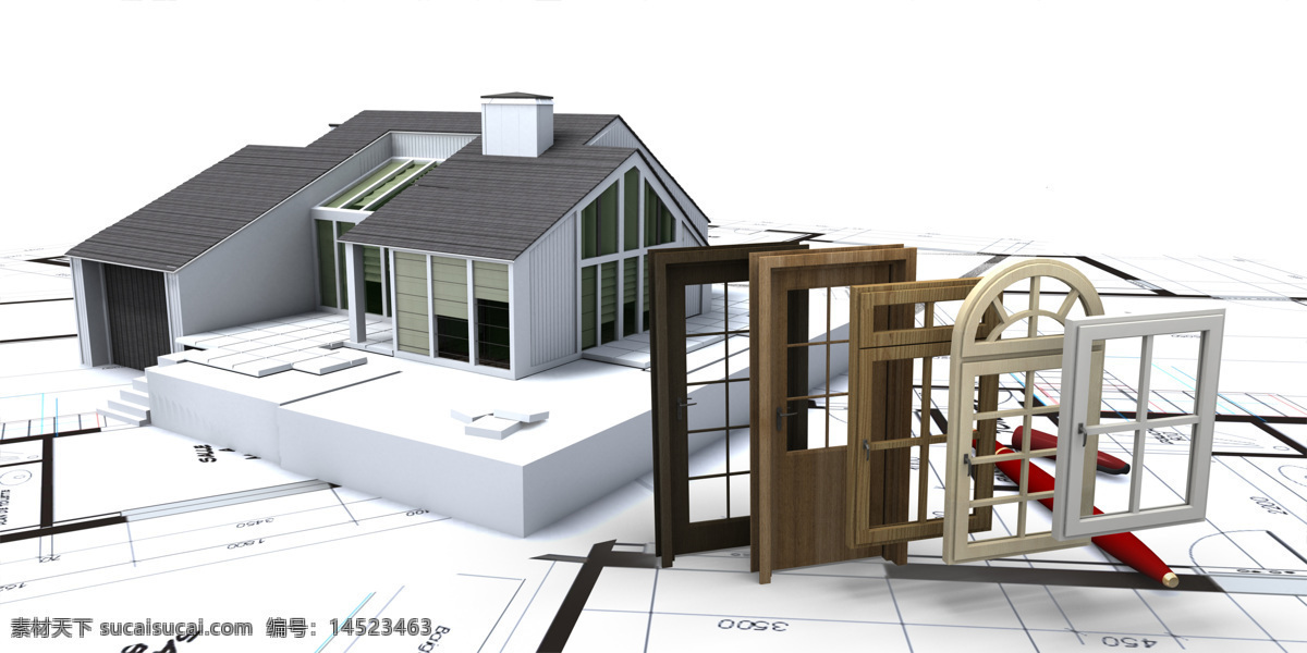 门窗 建筑模型 建材 建筑 透视 效果图 3d建筑效果 建筑设计 建筑景观设计 环境家居