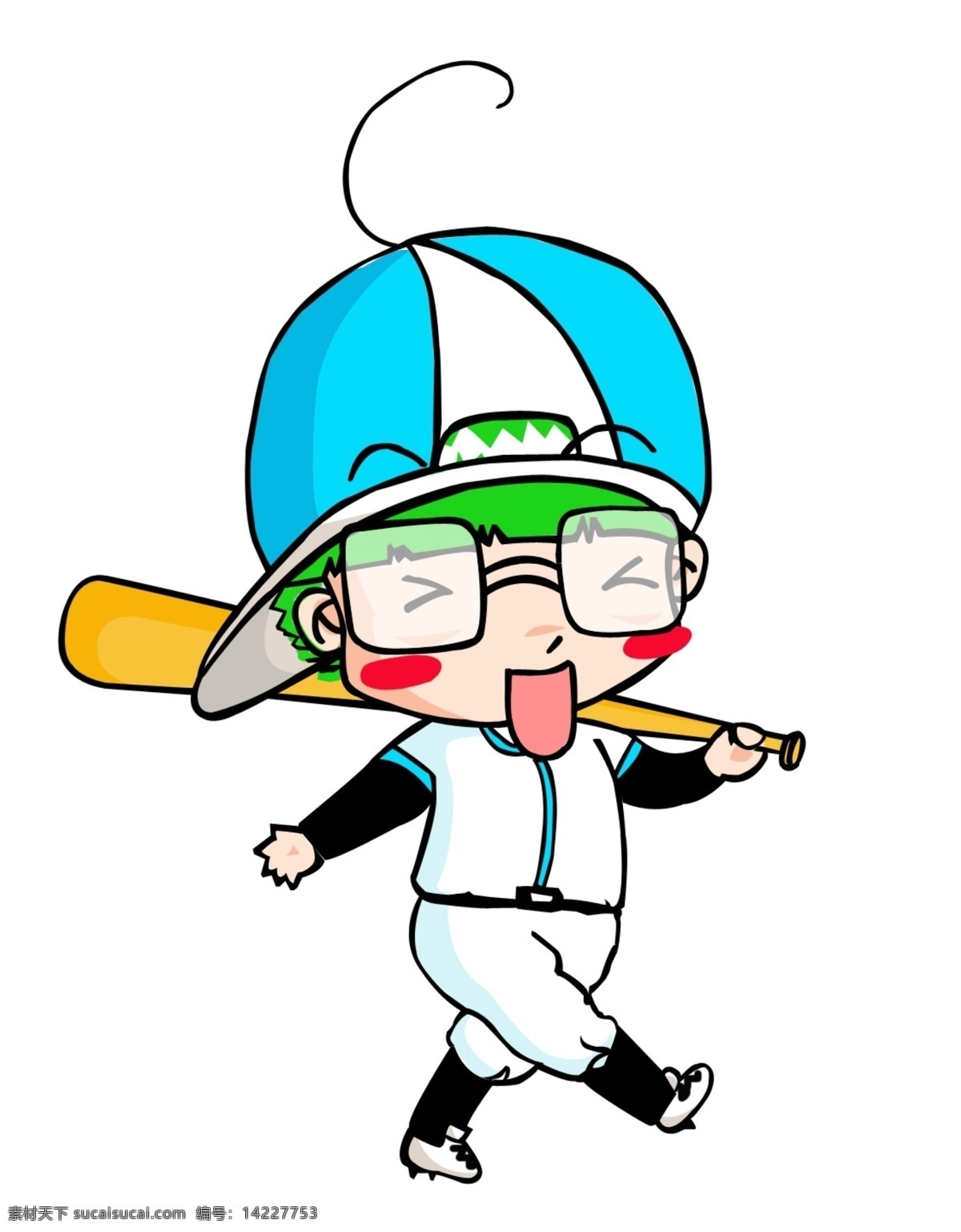 棒球造型 儿童漫画 漫画儿童 q版棒球小孩 漫画 儿童 棒球 运动 原创 造型 可爱 人物 分层 源文件