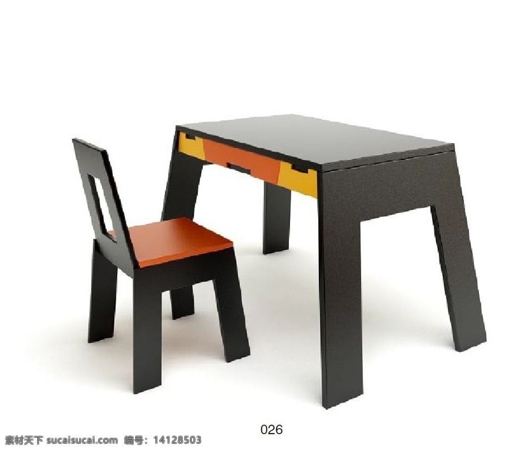 幼儿 课桌 儿童 幼儿园 彩色 时尚 家具 小板凳 小桌子 玩具 家居设计 其他模型 3d设计模型 源文件 max
