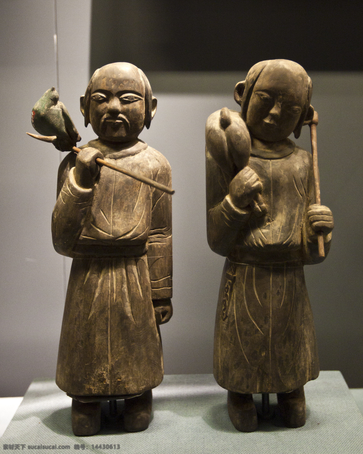 契丹 渔猎 木立 俑 木俑 文物 收藏 首都 博物馆 造像艺术 雕塑 建筑园林