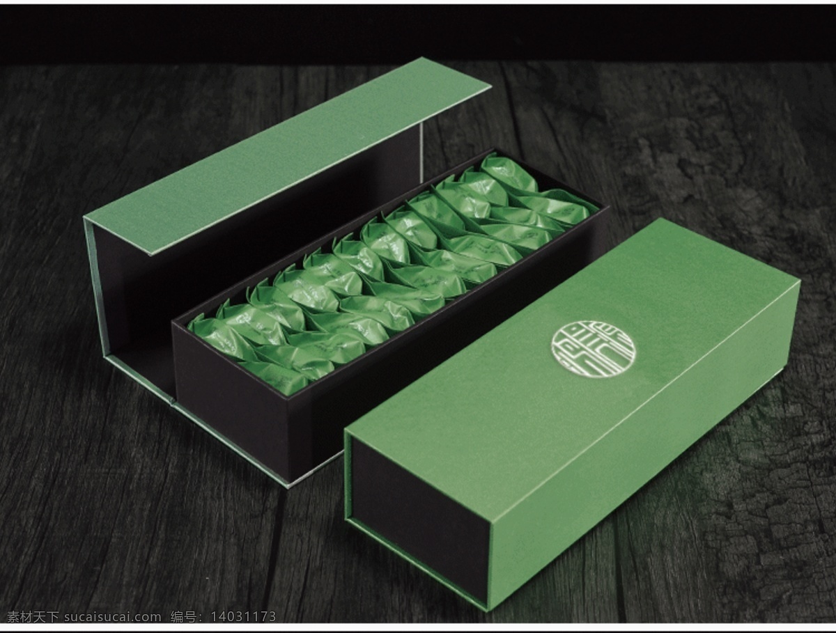 绿色茶叶包装 绿色 茶叶 包装盒 背景 分层 背景素材