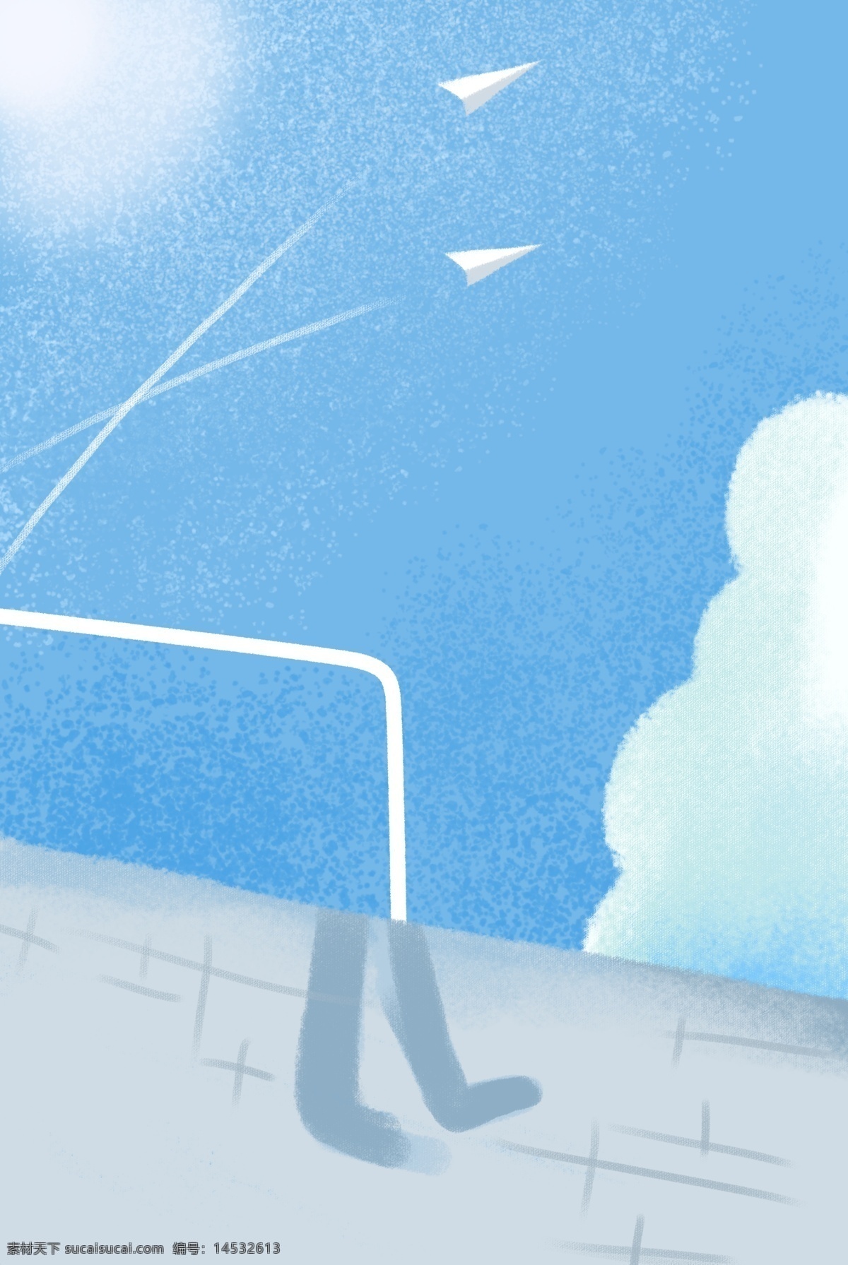 蓝色 天空 台面 免 抠 图 白色的飞机 卡通图案 卡通插画 蓝天白云 时尚云彩 蓝色天空 免抠图