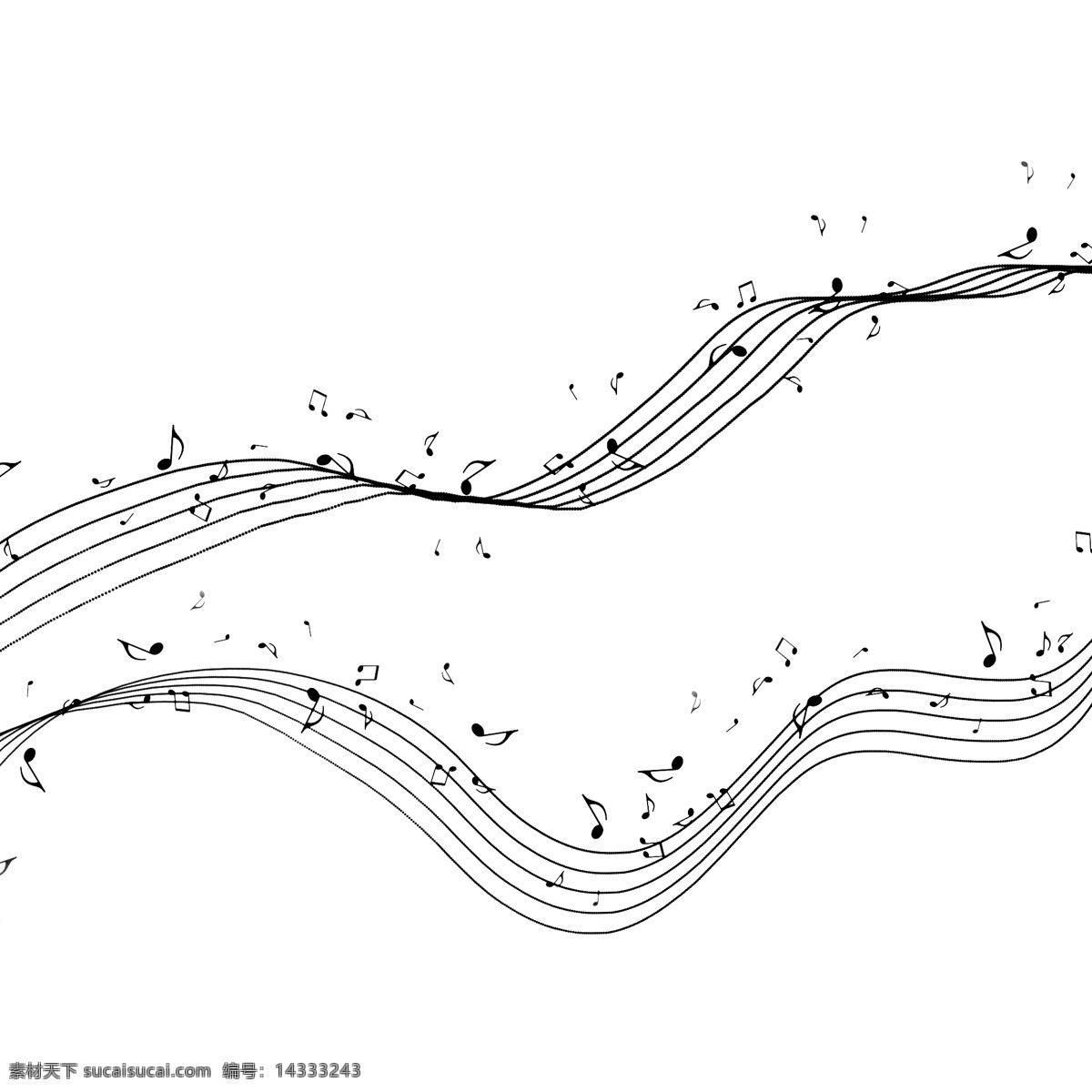 音乐音符 音乐 音符 五线谱 动感 海报 分层