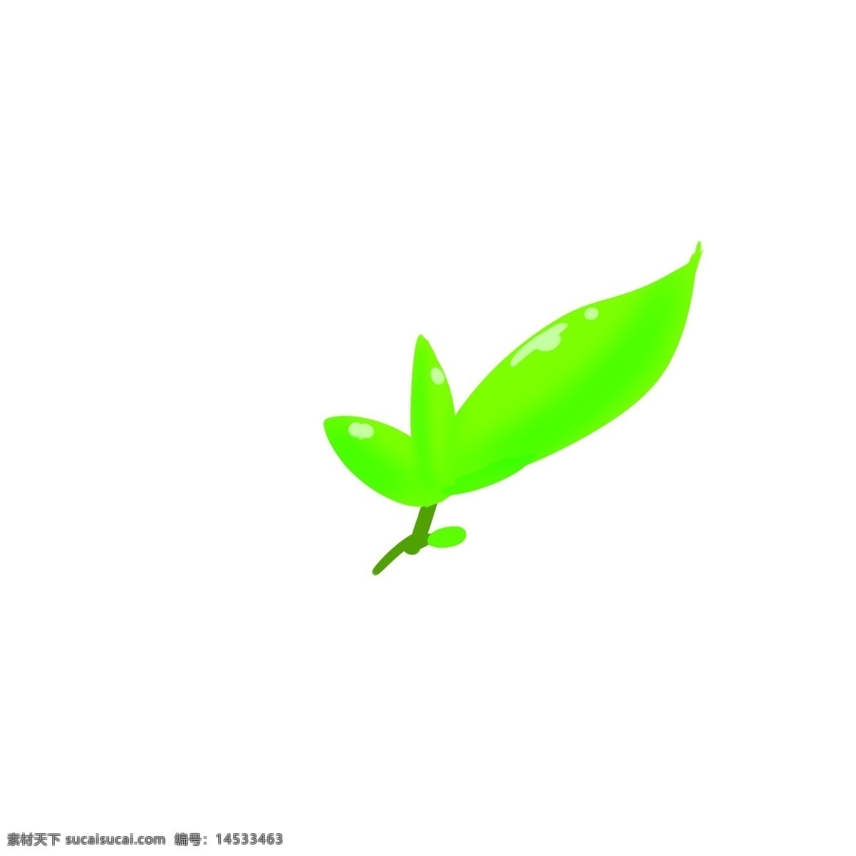 矢量图 创意 树叶 卡通 手绘 绿色 茶叶