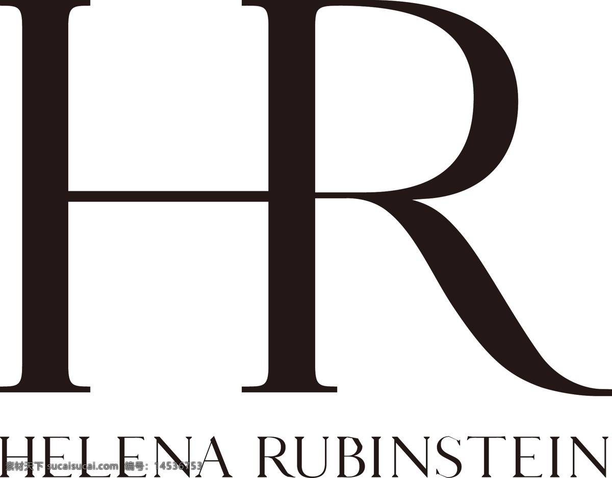 hr 赫 莲娜 矢量 logo 赫莲娜 化妆品 单色 标志图标 企业 标志