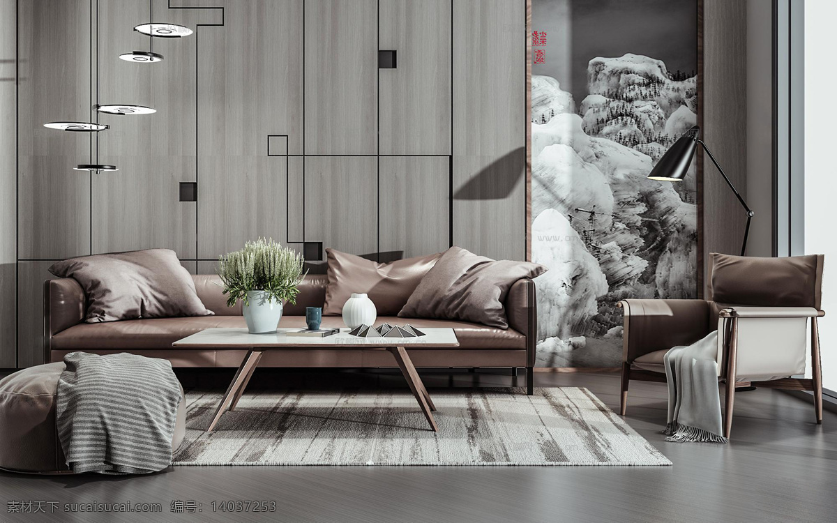 现代 简约 简 欧 客厅家具 3d 模型 背景墙 客厅 家居 沙发组合