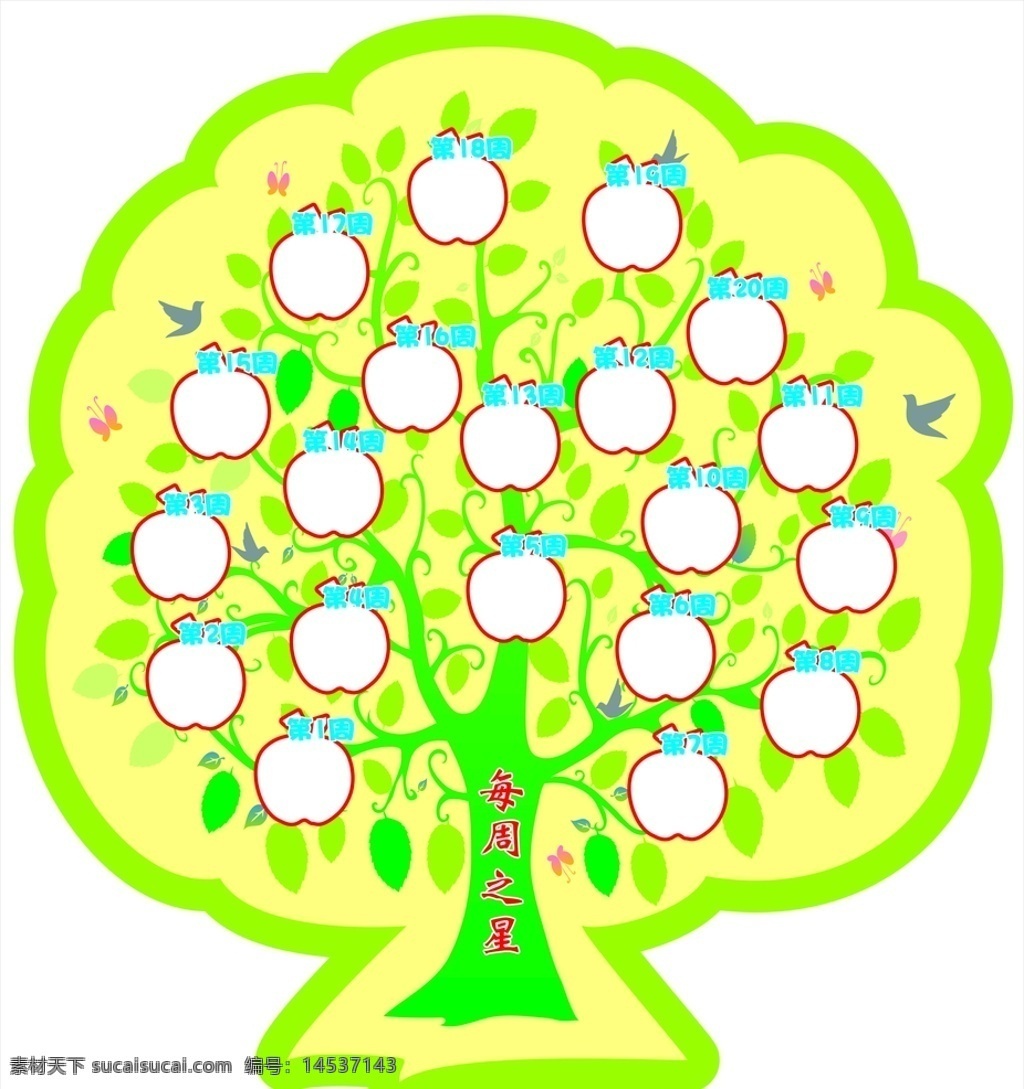 智慧树图片 树 苹果 每周之星 智慧树 树木