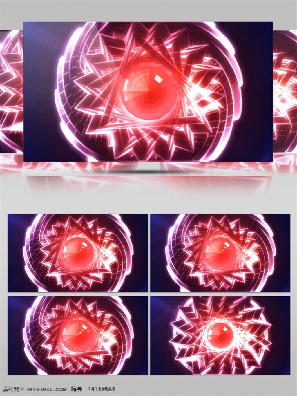3d视频素材 光束 红色 激光 渲染灯光 光球 动态 视频 华丽光转