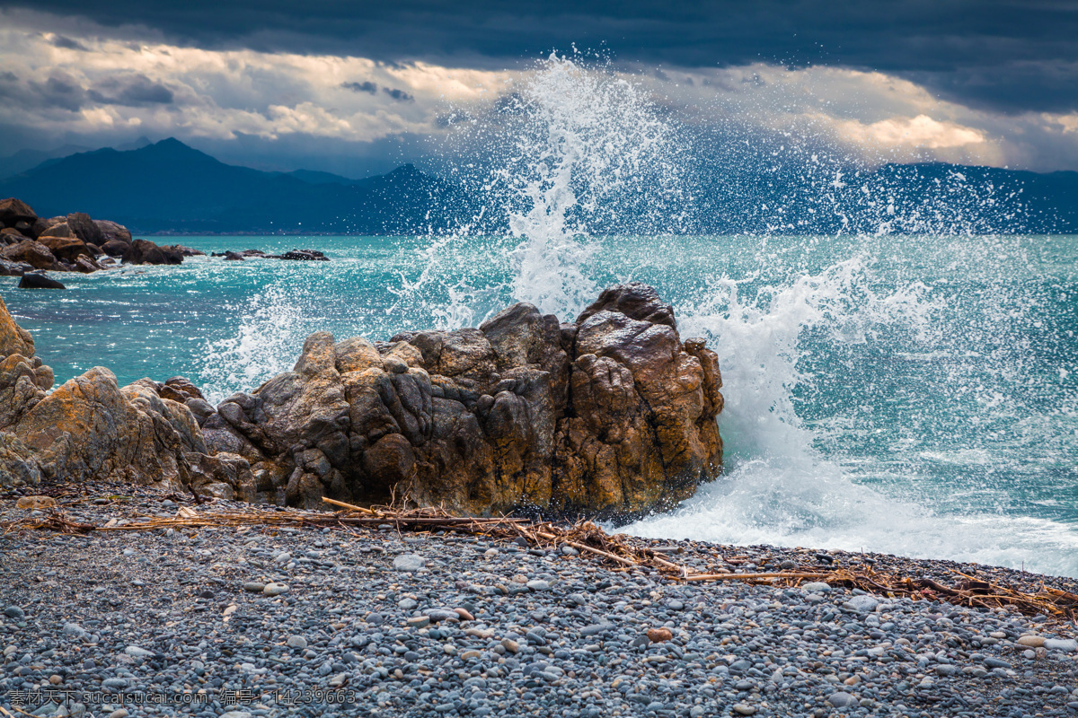 溅 海水 景色 海边风景 自然风景 浪花 石头 美丽风景 自然景观 黑色